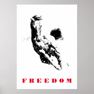Schwarz Weiß Pferd Motivierend Freiheit Pop Art Poster