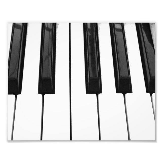 Schwarz-Weiß-Piano-Tastatur-Tastenbild Fotodruck (Vorne)