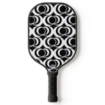 Schwarz-Weiß-Pickleball-Schläger mit Wirbeln