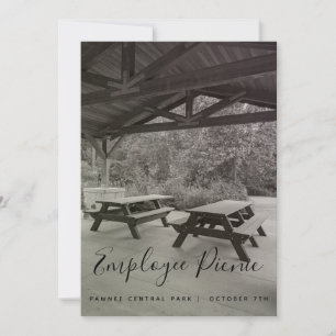 Schwarz-Weiß-Picknick Einladung