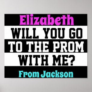 Schwarz-Weiß-Pink-Poster Poster