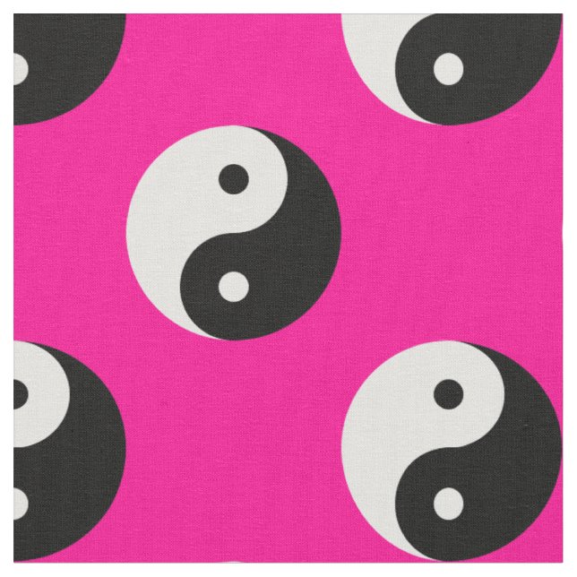 schwarz weiß pink yin yang stoff (Nahaufnahme)
