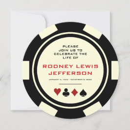 Schwarz-Weiß-Poker-Chip-Feier des Lebens