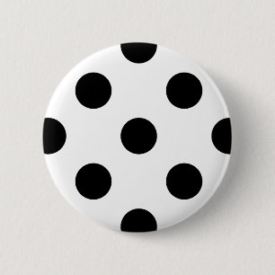 Schwarz-Weiß-Polka-Dot Button