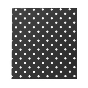 Schwarz-Weiß-Polka-Dot Notizblock
