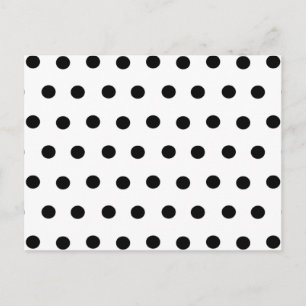 Schwarz-Weiß-Polka-Dot-Postkarte Postkarte