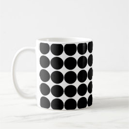 Schwarz-Weiß-Polka-Dot-Tasse Kaffeetasse