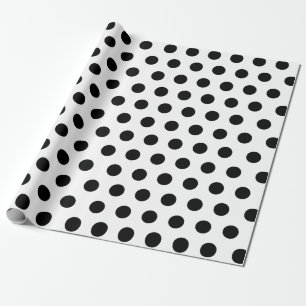 Schwarz-Weiß-Polka-Dot-Wrapping-Papier Geschenkpapier