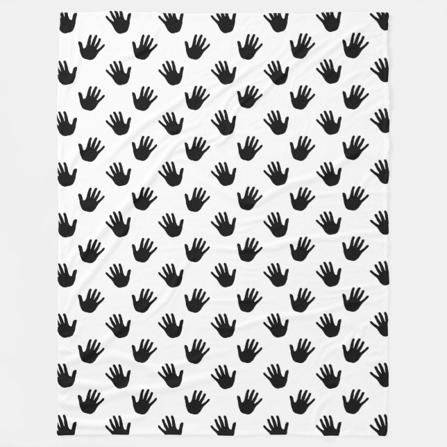 Schwarz-Weiß-Polka-Dotdrucke Fleecedecke (Vorderseite)