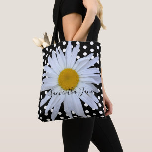 Schwarz-weiß Polka Dots Daisy Custom