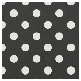 Schwarz-weiß Polka Dots Textile Stoff