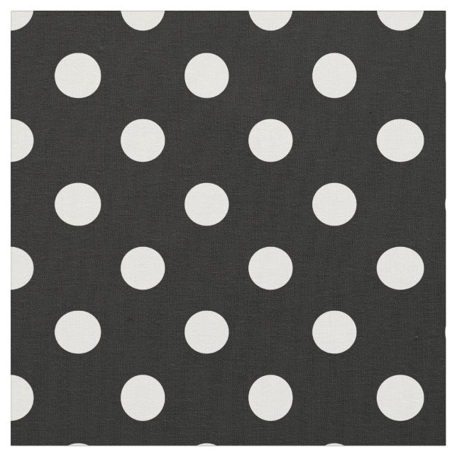 Schwarz-weiß Polka Dots Textile Stoff (Nahaufnahme)