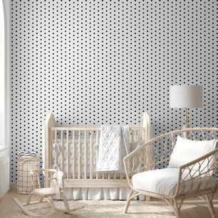 Schwarz-Weiß-Polka Dots Wohngestaltung Kinderzimme Tapete