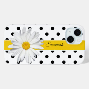 Schwarz-Weiß-Polka-Punkte, Daisy Case-Mate iPhone Hülle