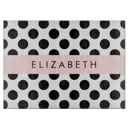Schwarz-Weiß-Polka-Punkte, Dotter, Ihr Name Schneidebrett