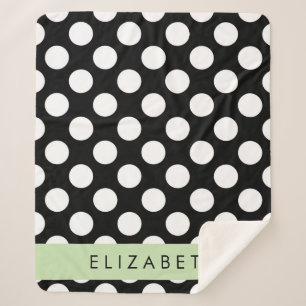 Schwarz-Weiß-Polka-Punkte, Dotter, Ihr Name Sherpadecke