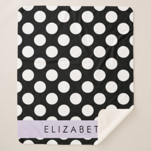 Schwarz-Weiß-Polka-Punkte, Dotter, Ihr Name Sherpadecke