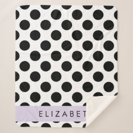 Schwarz-Weiß-Polka-Punkte, Dotter, Ihr Name Sherpadecke