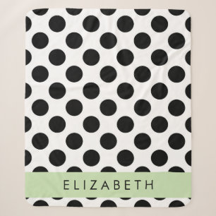 Schwarz-Weiß-Polka-Punkte, Dotter, Ihr Name Sherpadecke