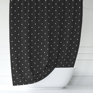 Schwarz-Weiß-Polka-Punkte Duschvorhang