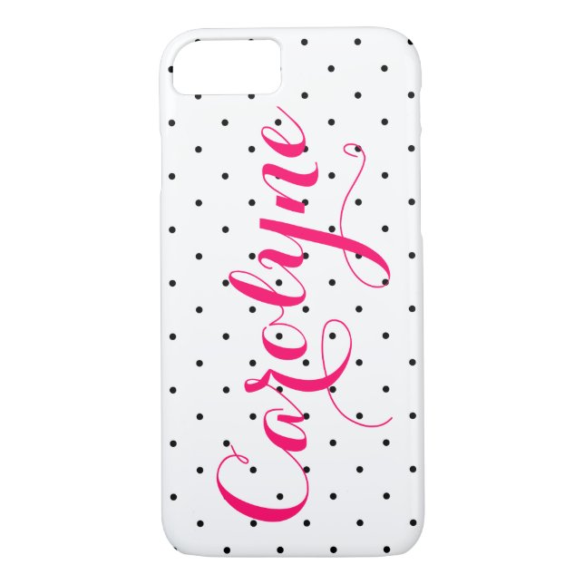 Schwarz-Weiß-Polka-Punkte | Fall für iPhone 7 Case-Mate iPhone Hülle (Rückseite)