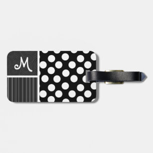 Schwarz-Weiß-Polka-Punkte Gepäckanhänger