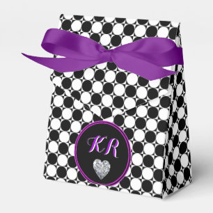 Schwarz-Weiß-Polka-Punkte Geschenkschachtel