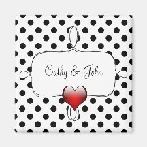 Schwarz-Weiß-Polka-Punkte Hochzeit