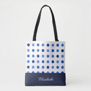 Schwarz-Weiß-Polka-Punkte mit Monogramm