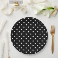 Schwarz-Weiß-Polka-Punkte