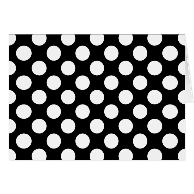 Schwarz-Weiß-Polka-Punkte, Polka-Dot-Muster (Vorderseite (Horizontal))