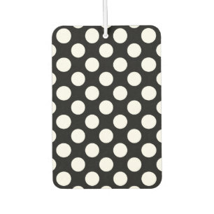 Schwarz-Weiß-Polka-Punkte, Polka-Dot-Muster Autolufterfrischer