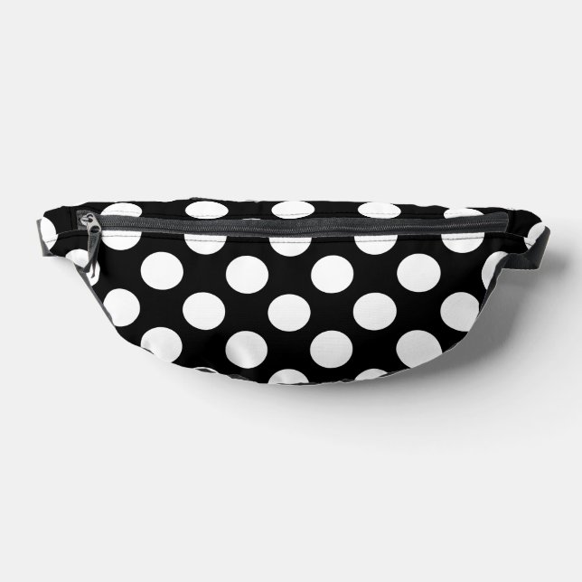 Schwarz-Weiß-Polka-Punkte, Polka-Dot-Muster Bauchtasche (Ablage )