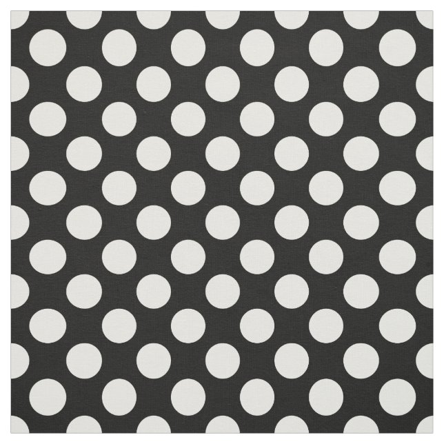 Schwarz-Weiß-Polka-Punkte, Polka-Dot-Muster Stoff (Muster)