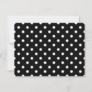 Schwarz-Weiß-Polka-Punkte Postkarte