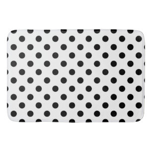 Schwarz & Weiß Polka Punkte Punkt Badematte