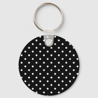 Schwarz-Weiß-Polka-Punkte Schlüsselanhänger