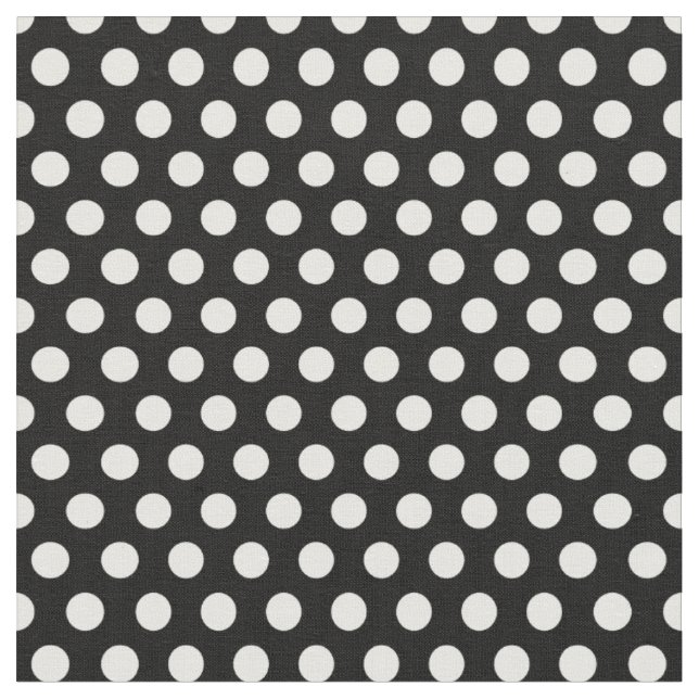 Schwarz-Weiß-Polka-Punkte Stoff (Nahaufnahme)