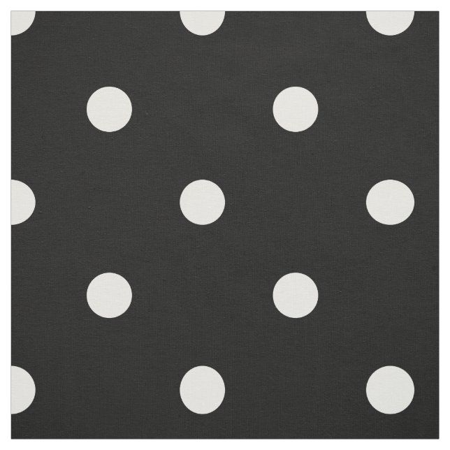 Schwarz-Weiß-Polka-Punktmuster Stoff (Muster)