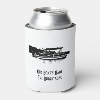 Schwarz-Weiß Pontoon Boat Can Cooler Dosenkühler