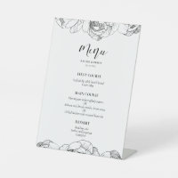 Schwarz-Weiß-Ponys elegantes Hochzeitsmenü
