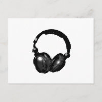 Schwarz-Weiß-Pop Art Headphone