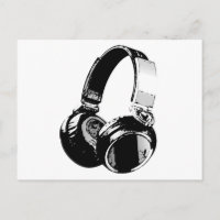 Schwarz-Weiß-Pop Art Headphone
