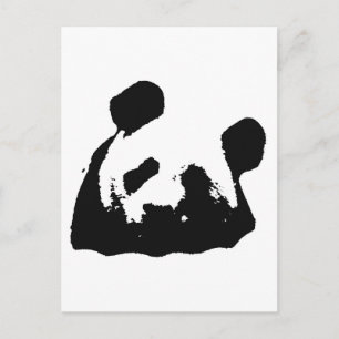 Schwarz-Weiß-Pop-Art-Panda Postkarte