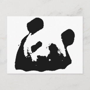 Schwarz-Weiß-Pop-Art-Panda Postkarte