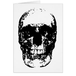 Schwarz-Weiß-Pop Skull