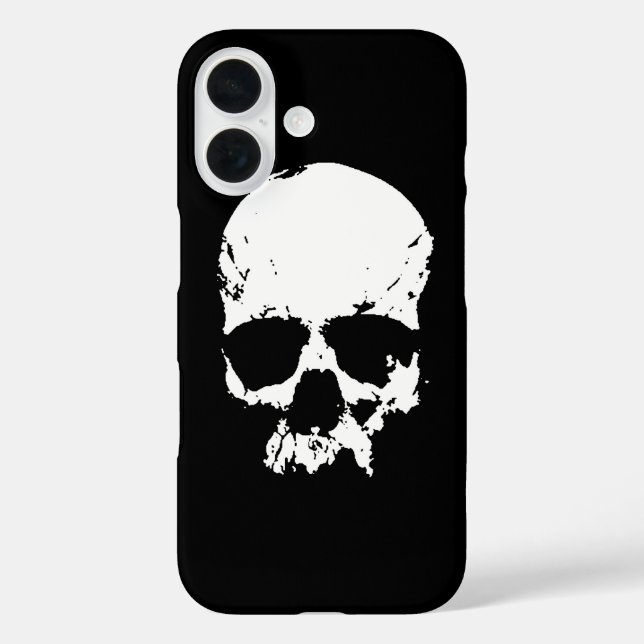 Schwarz-Weiß-Pop Skull Case-Mate iPhone Hülle (Rückseite)
