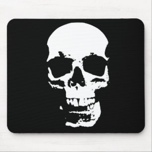 Schwarz-Weiß-Pop Skull Mousepad