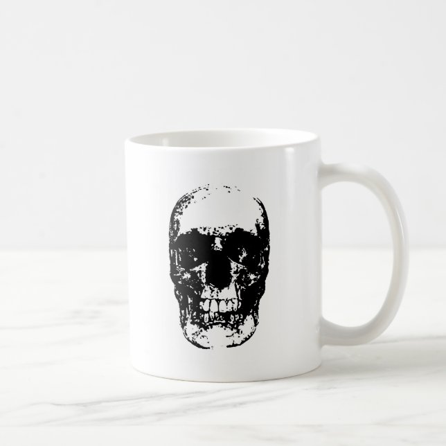 Schwarz-Weiß-Pop Skull Tasse (Rechts)