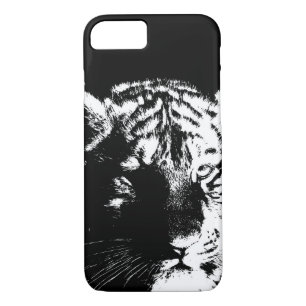 Schwarz-Weiß-Pop Tiger Case-Mate iPhone Hülle